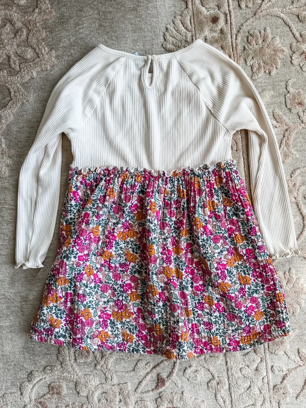 Ribbed Floral Dress 5T